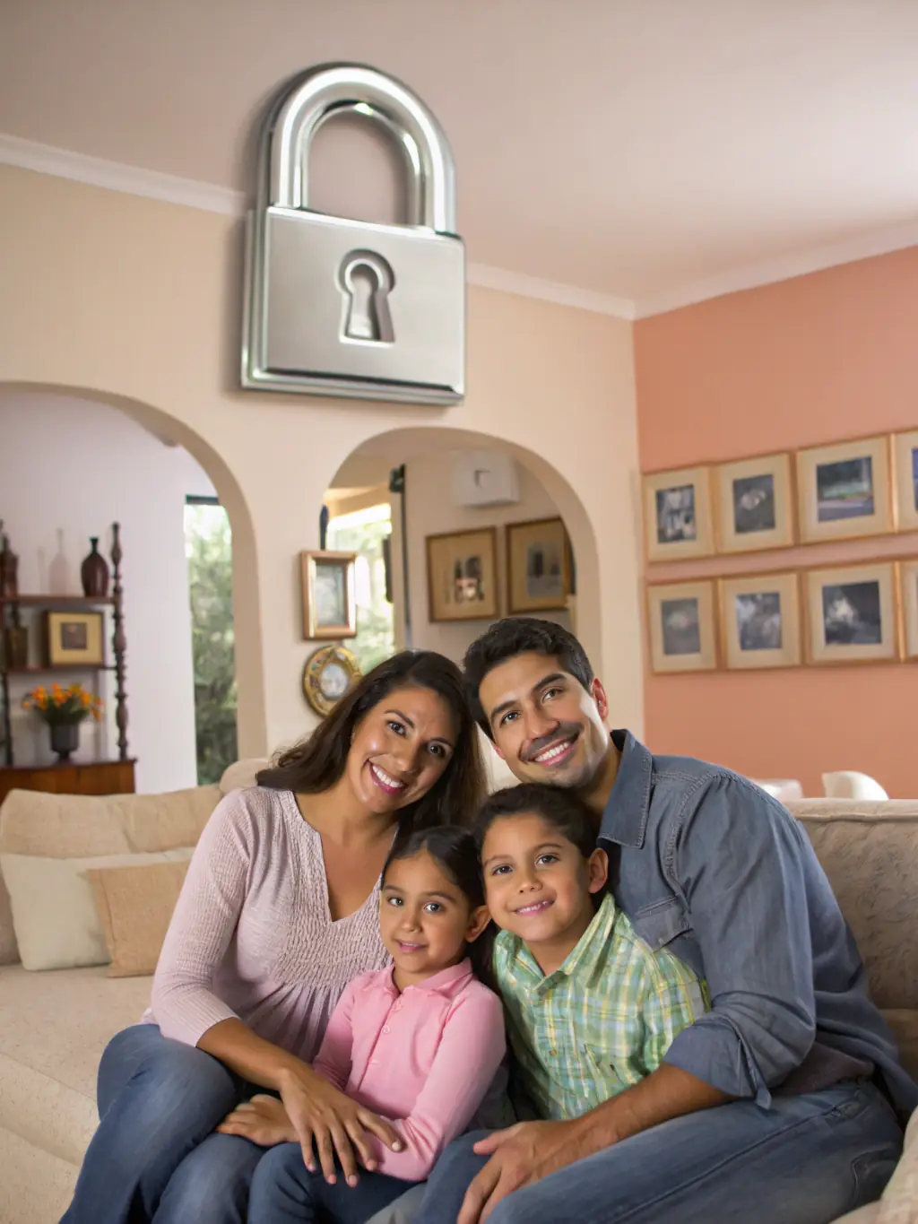 A photograph of a family happily planning their financial future with a consultant, showcasing wealth management and long-term financial security.